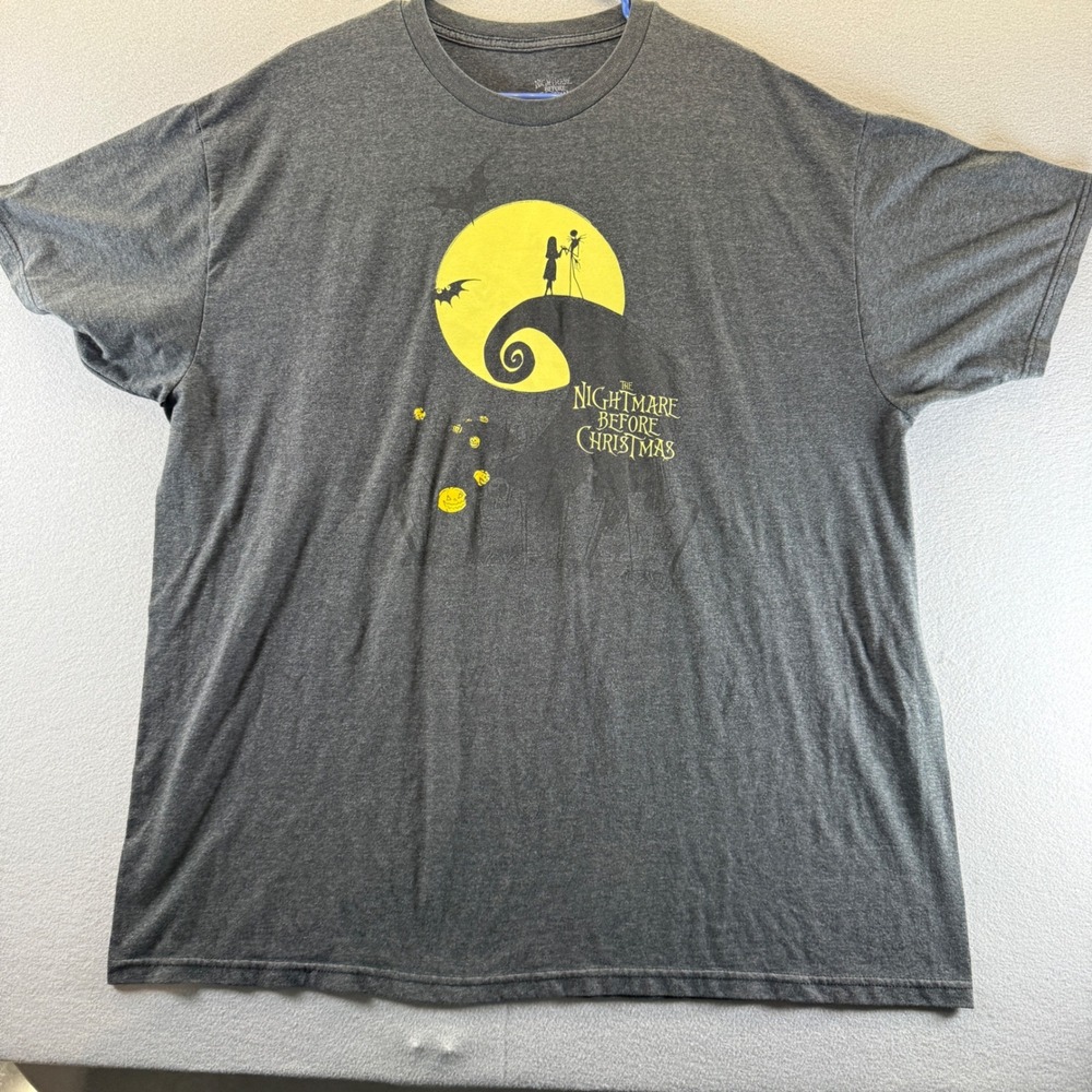 Disney Nightmare Before Christmas Jack Sally Moon Tee Shirt Charcoal XL AB1010